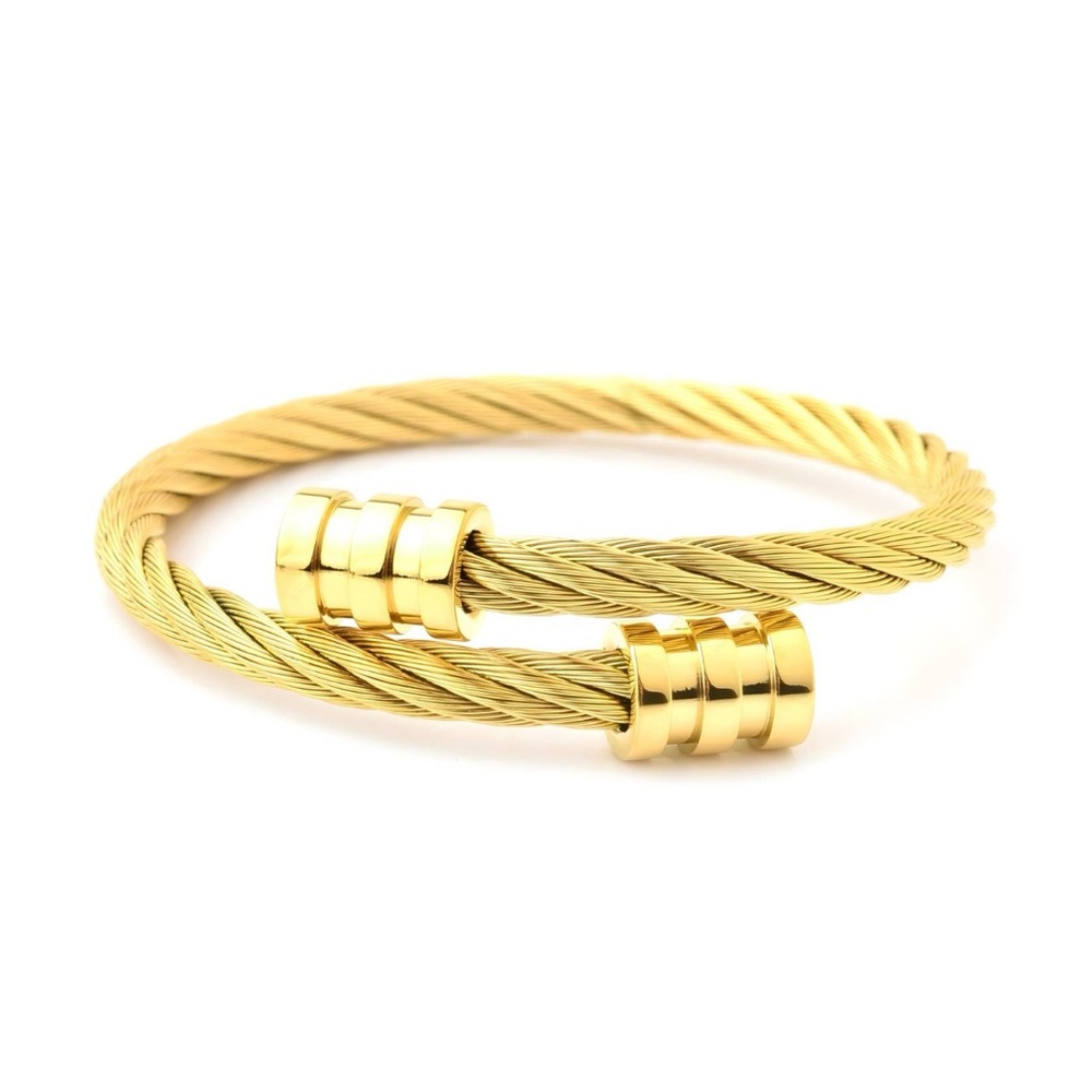 18k Gold Plated non-tarnish Twisted Cable Bracelet